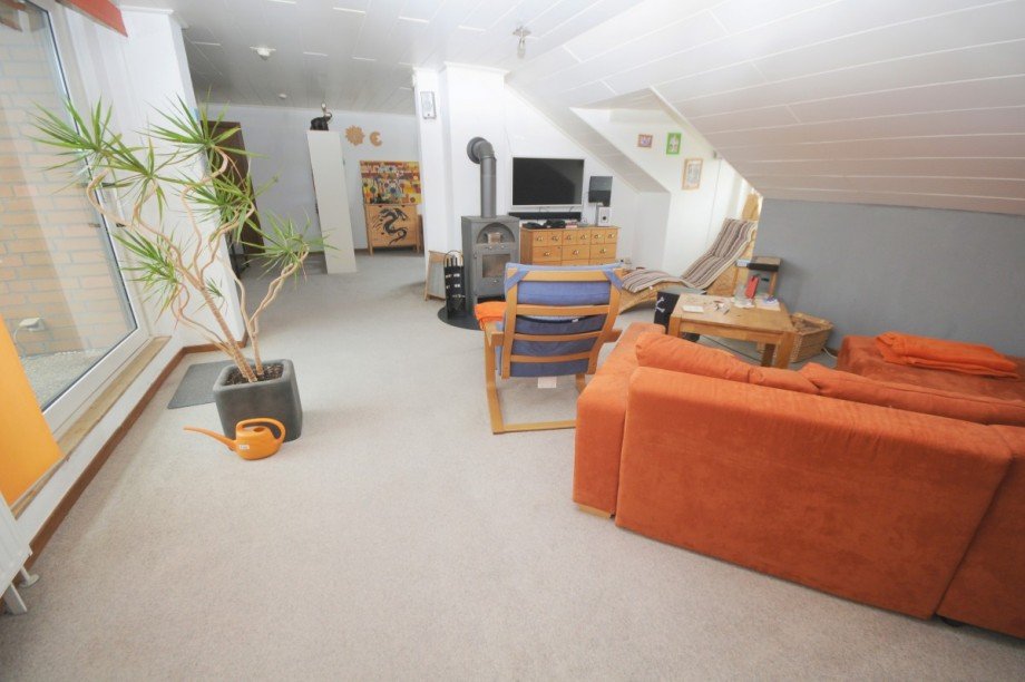 Wohnzimmer m. Ausg.a.d. Dachterrasse Maisonettewohnung Gelsenkirchen