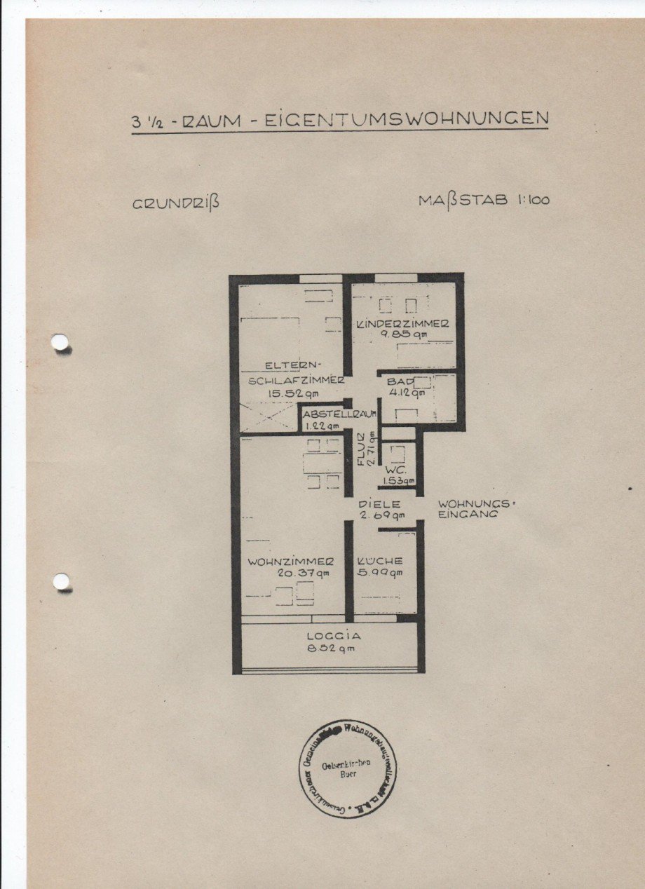 Grundriss Etagenwohnung Gelsenkirchen