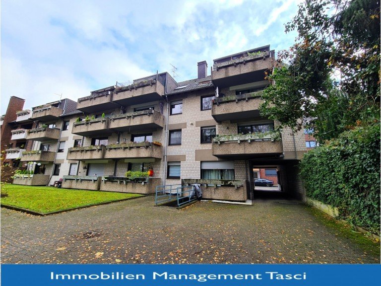 R�ckansicht Oberhausen Erdgeschosswohnung Single Wohnung im EG mit Balkon, auf Wunsch mit Einbauk�che