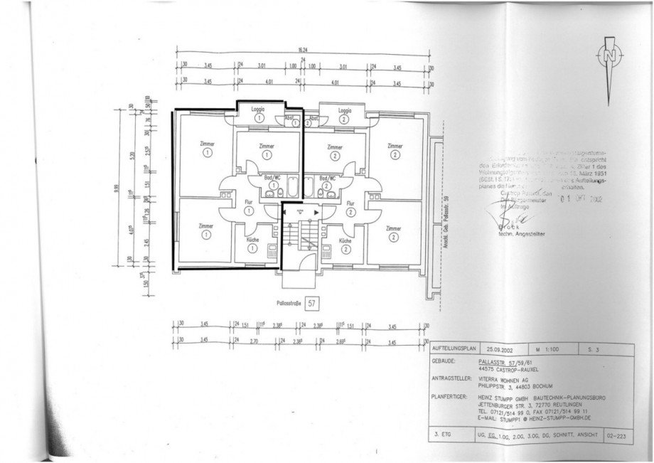 Grundriss Erdgeschosswohnung Castrop-Rauxel