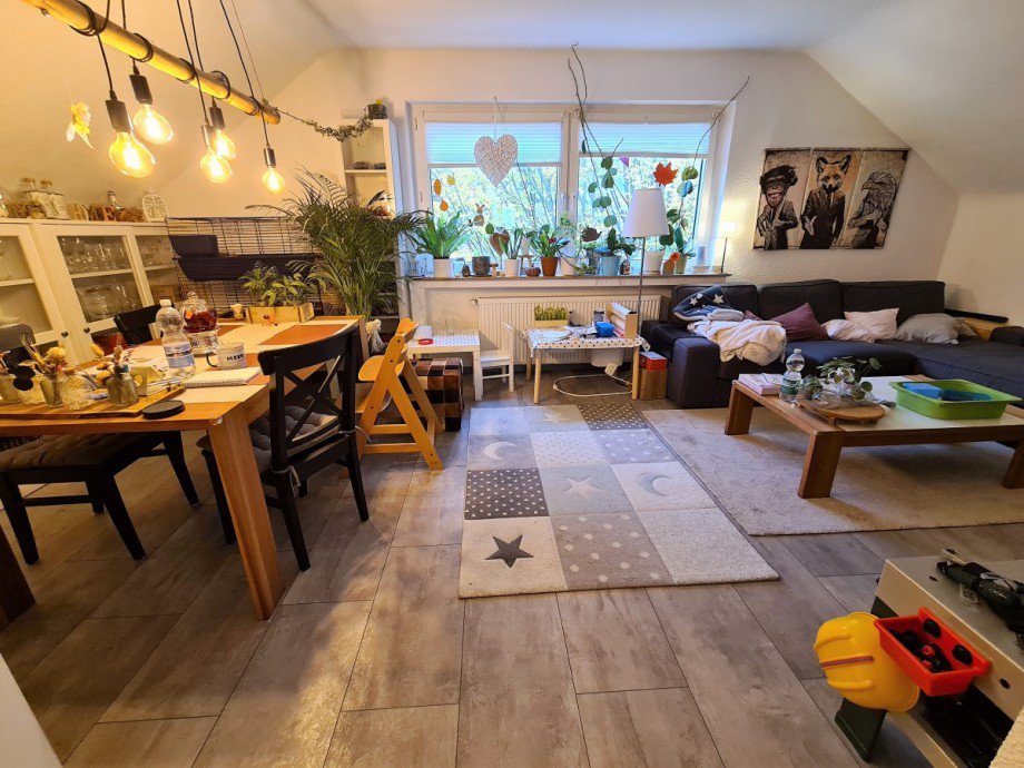 Wohnzimmer Dachgeschosswohnung Gelsenkirchen