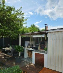 Outdoor K�che Endlich angekommen, die Suche hat ein Ende