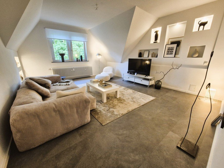 Wohnzimmer Dachgeschosswohnung Gelsenkirchen